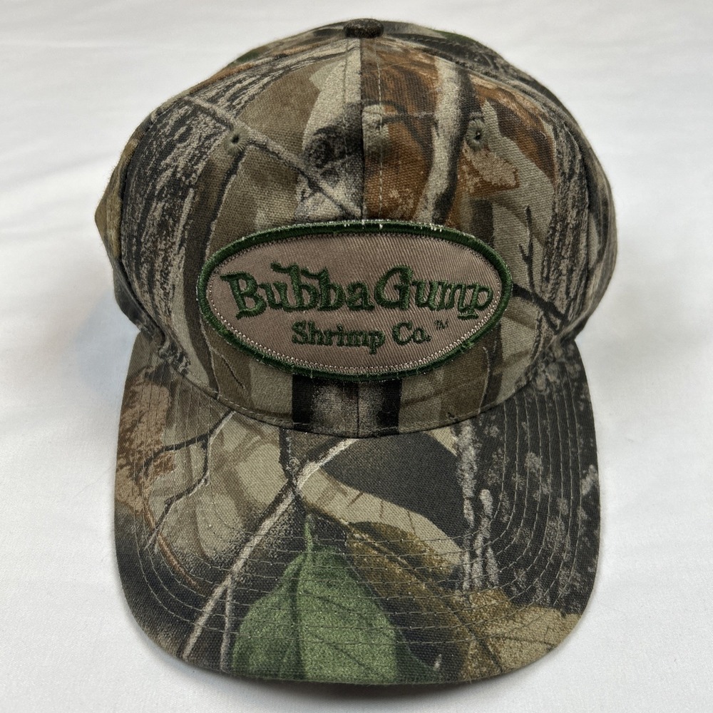 VTG NEW Bubba Gump Shrimp Hat Cap Camo Strap Back Lt Dan Forrest Daytona Beach
